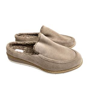 Me too Mules Size‎ 10 Tan Leather Upper Hayley Shearling Slip On Winter Shoes